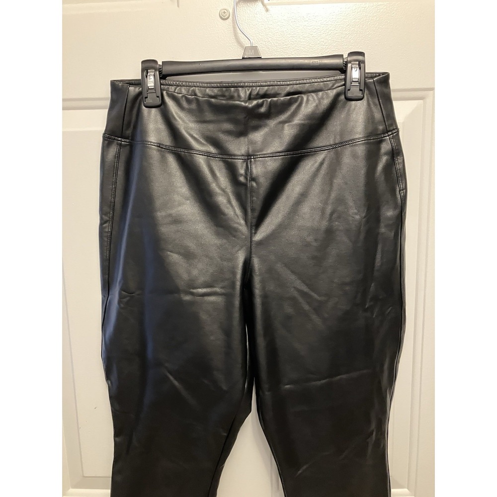 Gap Faux Leather Pants Women's Size Large Petite‎ Ponte Black Leggings